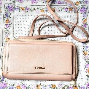 Furla leather Crossbody Wallet  Sold as is (1713346)